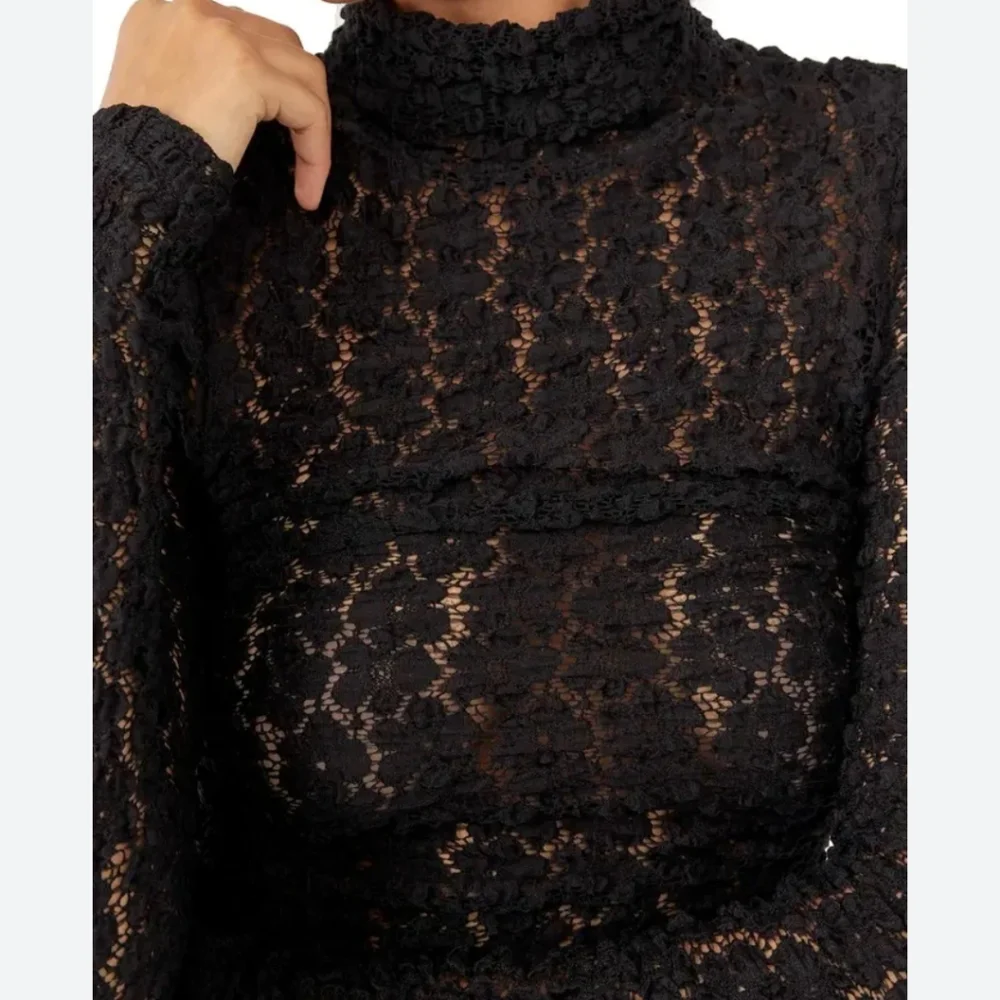 Free People intimately free Day and Night Black Lace Bodysuit